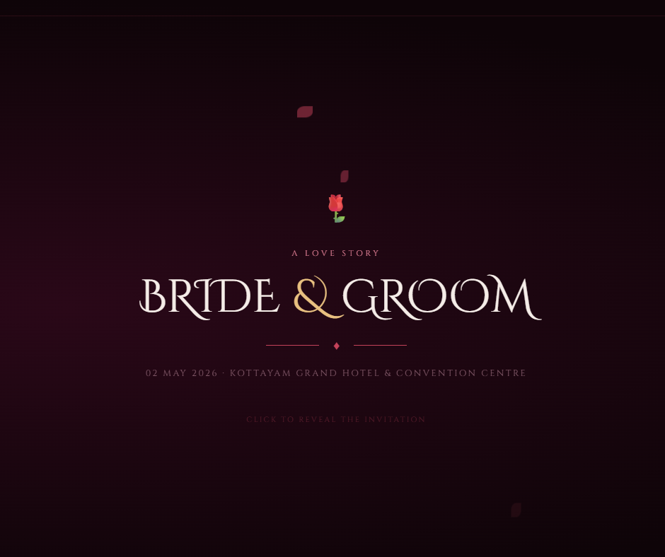 Wedding invitation design sample — elegant digital invite